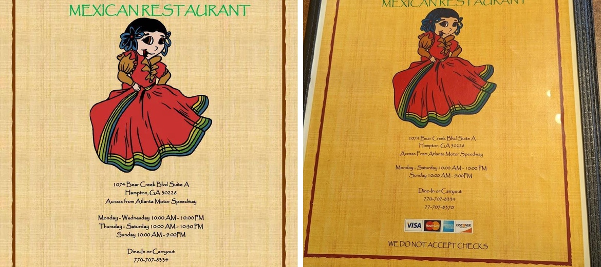 La Michoacana Mexican Restaurant Menu