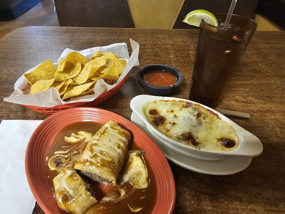 Bean Burrito Cheese Enchilada and Rice